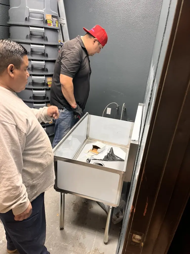 Commercial plumbing and sink installation in Bellwood